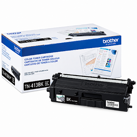 Toner Original TN413BK Brother Preto 4.500Páginas Para HL-L8360CDW MFC-L8610CDW MFC-L8900CDW MFC-L9570CDW