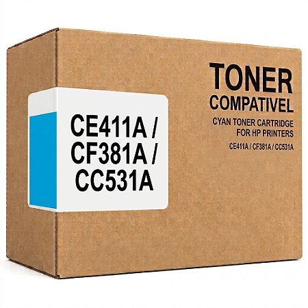 Compatível CE411A CF381A CC531A 305A 312A 304A Toner Ciano 2.200Páginas Para HP