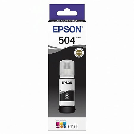 Tinta Original 504BK T504120 Epson Preto 7.500Páginas Para L4150 L4160 L4260 L4360 L6161 L6171 L6191 L6270 L6370 L14150