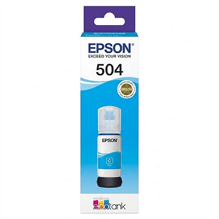 Tinta Original 504C T504220 Epson Ciano 6.000Páginas Para L4150 L4160 L4260 L4360 L6161 L6171 L6191 L6270 L6370 L14150