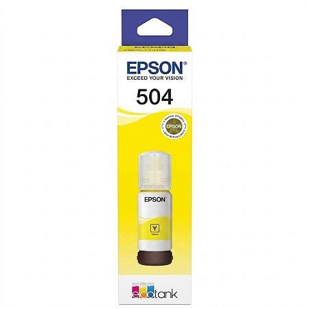 Tinta Original 504Y T504420 Epson Amarelo 6.000Páginas Para L4150 L4160 L4260 L4360 L6161 L6171 L6191 L6270 L6370 L14150
