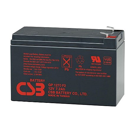 Bateria GP1272 Selada CSB VRLA  12V-7.2AH-28W