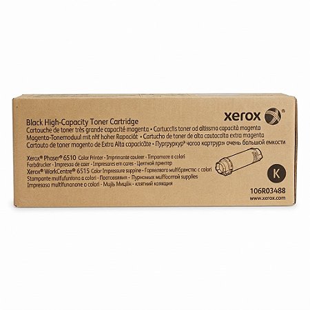 Toner Original 106R03488 Xerox Preto 5.500Páginas Para 6510DN 6510DNI 6510N 6515DN 6515DNI 6515DNM 6515N