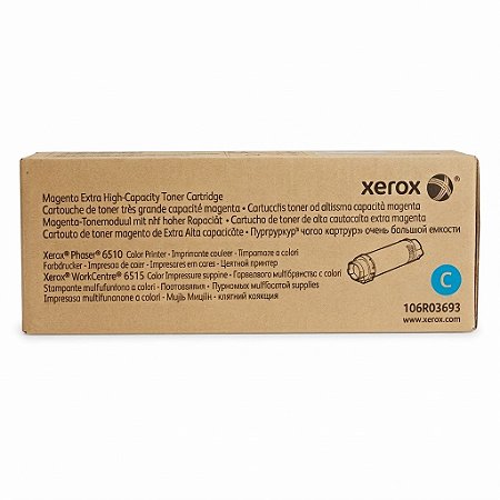 Toner Original 106R03693 Xerox Ciano 4.400Páginas Para 6510DN 6510DNI 6510N 6515DN 6515DNI 6515DNM 6515N