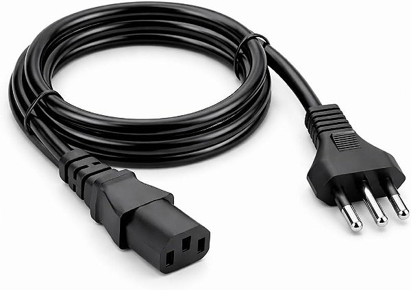 Cabo de Forca Energia Tripolar 3 Pinos 1,5mt Bivolt Universal