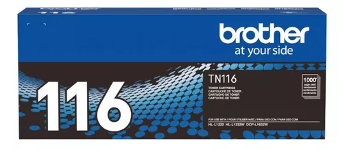 TN-116BR TN116 Toner Original Brother Preto 1.000Páginas Para HLL1222V HLL1232WV DCPL1632W