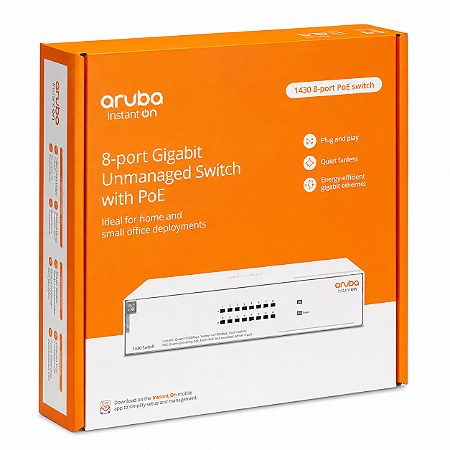 Switch R8R46A HPE 1430-8G Não Gerenciável 8Portas