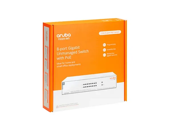 HPE R8R46A 1430-8G Switch 8 Portas Poe Aruba Instant On Não Gerenciável