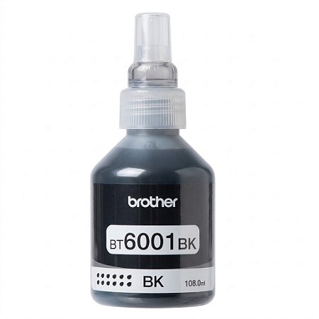 Tinta Original BT6001BK Brother Preto 6.000Páginas Para DCP-T300 DCP-T500W DCP-T700W MFC-T800W