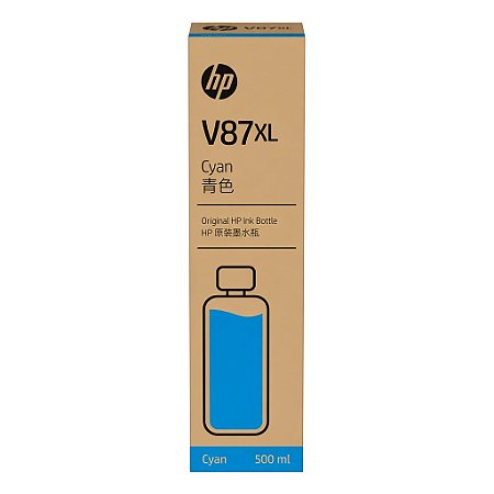 Tinta Original V87XL 7FN95A HP Ciano 500ml Para T858 T908 T918