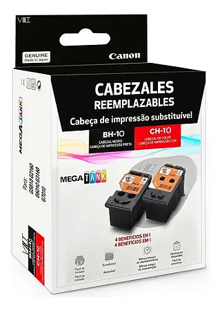 BH-10 CH-10 Kit Cabeça de Impressão Original Canon Preto e Tricolor 3418C004AA Para G5010 G2160 G6010 G7010 G3160