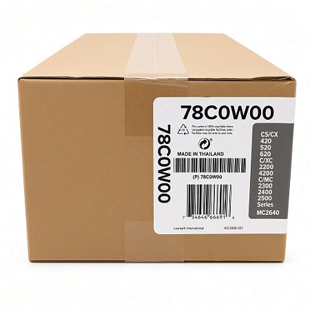 Caixa Original 78C0W00 Lexmark 25.000Páginas Para CX622ade CS421dn CS521dn CX625adhe CX522ade CS622de CX421adn