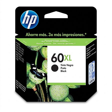 Tinta Original 60XL CC641WB HP Preto 13ml