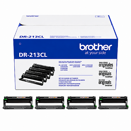 Cilindro Original DR213CL Brother Preto e Tricolor 18.000Páginas Para L3551CDW L3750CDW L3210DW