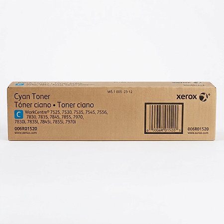 Toner Original 006R01520 Xerox Ciano 15.000Páginas Para 7525 7530 7535 7545 7556 7830 7835 7845 7855 7970