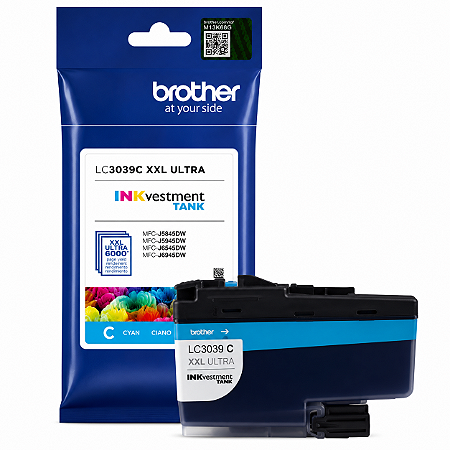 Cartucho Original LC3039C Brother Ciano 5.000Páginas Para J5845DW J5945DW J6545DW J6945DW