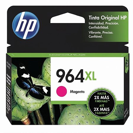 Tinta Original 964XL 3JA55AL HP Magenta 1.600Páginas Para 9010 9016 9018 9020