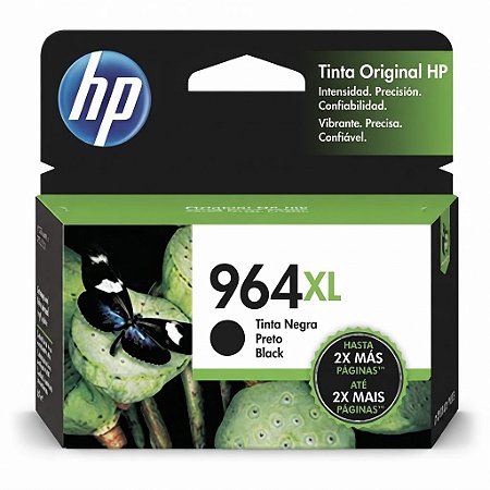 Tinta Original 964XL 3JA57AL HP Preto 2.000Páginas Para 9010 9016 9018 9020