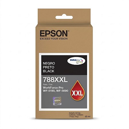 Tinta Original 788XXL Epson T788XXL120 Preto 4.000Páginas Para WF5190 WF5690 WF5110 WF5620