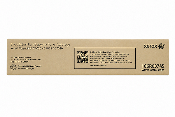 Toner Original 106R03745 Xerox Preto 23.600Páginas Para C7020 C7025 C7030