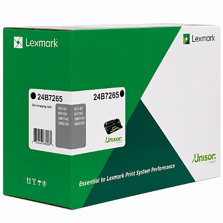 Cilindro Original 24B6040 24B7265 Lexmark Preto 60.000Páginas Para M1145 M3150 XM1145 XM3150