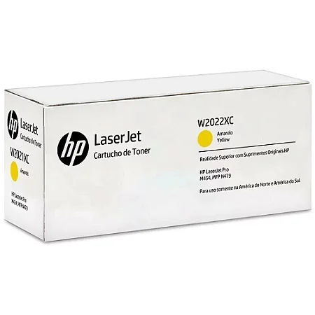 Toner Original W2022X HP 414X Amarelo 6.000Páginas Para M454DW M454DN M479FDW