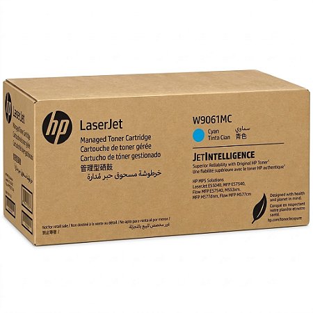 Toner Original W9061MC HP Ciano 12.500Páginas Para E5540DW E57540DN 5540 57540