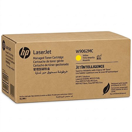 Toner Original W9062MC HP Amarelo 12.500Páginas Para E5540DW E57540DN 5540 57540