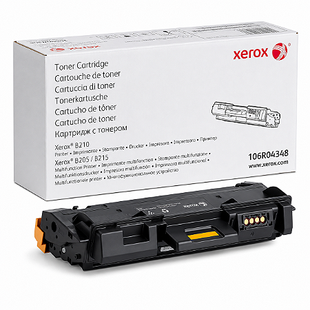 Toner Original 106R04348 Xerox Preto 3.000Páginas Para B215DNI B210DNI B205NI B205 B210 B215