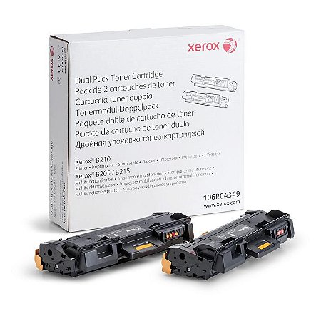 106R04349 Toner Original Xerox Preto 6.000Páginas Para B205 B205NI B210 B210DNI B215 B215DNI