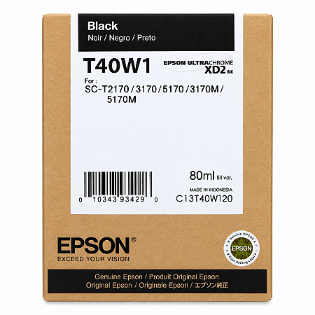 Tinta Original T40W120 Epson T40W Preto 80ml Para T5170 T3170