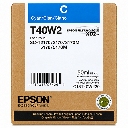 Tinta Original T40W220 Epson T40W Ciano 50ml Para T5170 T3170