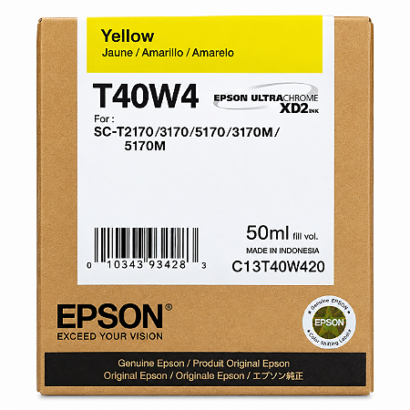 Tinta Original T40W420 Epson T40W Amarelo 50ml Para T5170 T3170