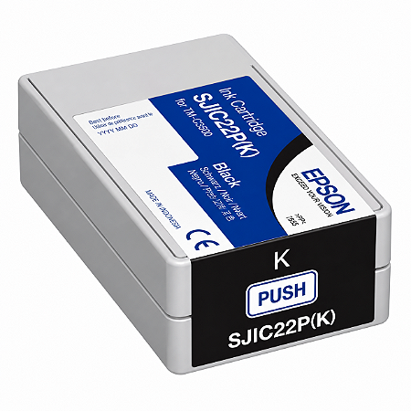 Cartucho Epson SJIC22PK Original C33S020577 Preto 32,5ml Para C3500 C3510 C3520