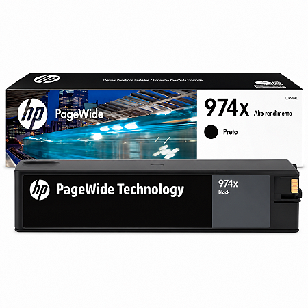 Cartucho Hp 974X Original L0S08AL Preto 10.000Páginas Para 352DW 377DW 452DN 452DW 477DN 477DW 552DW 577DW 577Z P57750DW P55250DW 377DN