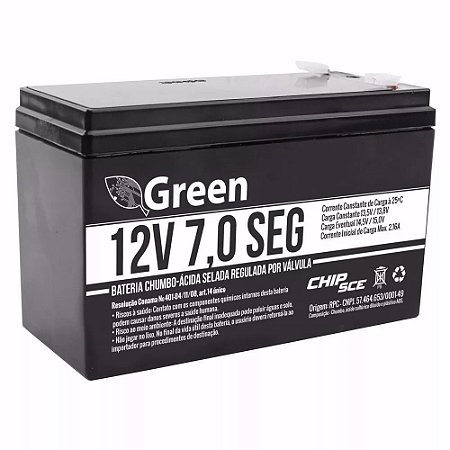 Bateria Selada VRLA 12V 7AH SEG Green