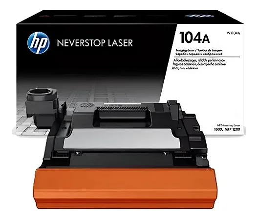 Cilindro Hp W1104A 104A Original Preto 20.000Páginas Para 1000A 1000W 1000N 1200A 1200W 1200N