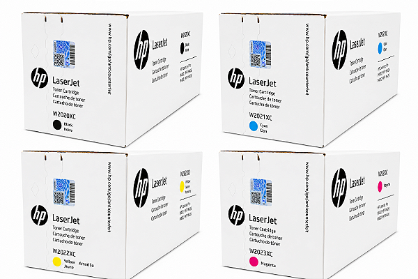 Toner Hp 414X Kit W2020X W2021X W2022X W2023X Original Preto e Tricolor Para M454DW M479FDW