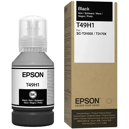 Refil de Tinta T49H100 Preto Garrafinha Original Epson 140ml Para T3170 T3170X 3170X SCT3170X