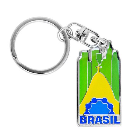 Chaveiro de metal icones - Brasil