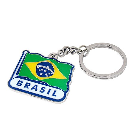 Chaveiro metal bandeira - Brasil