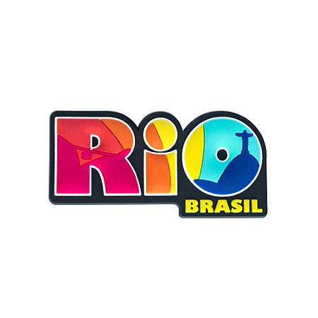Imã de geladeira emborrachado escrito - Rio de Janeiro