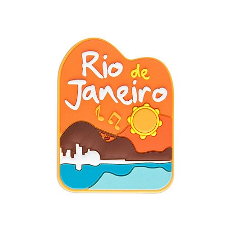 Imã de geladeira emborrachado praia - Rio de Janeiro