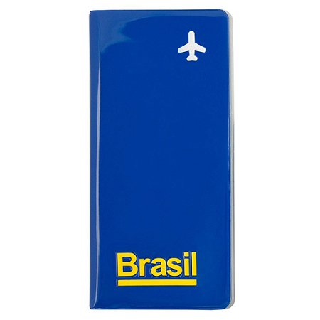 Porta-passaporte e voucher / azul - Brasil