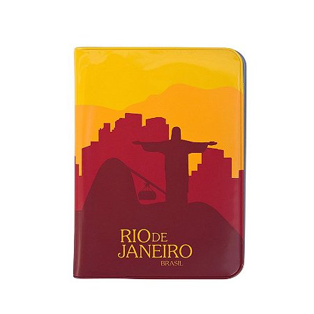 Capa para passaporte PVC vermelho - Rio de Janeiro