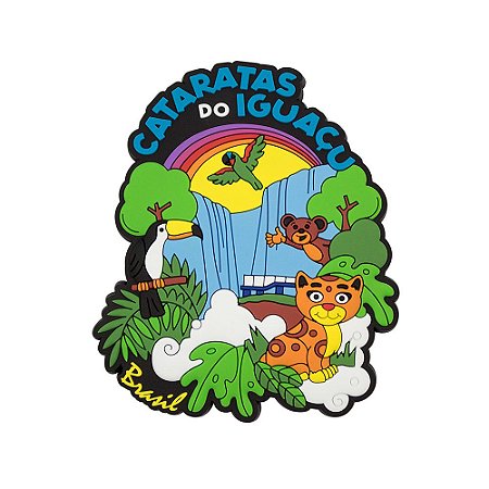 Imã de geladeira animais nas cataratas - Foz do Iguaçu