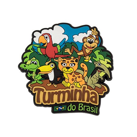 Imã de geladeira Turminha do Brasil