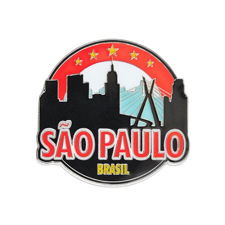 Imã de geladeira metal cidade - São Paulo