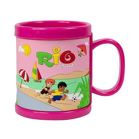 Caneca em PVC Rio- Azul ou Rosa