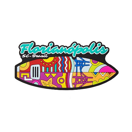 Imã de geladeira prancha - Floripa